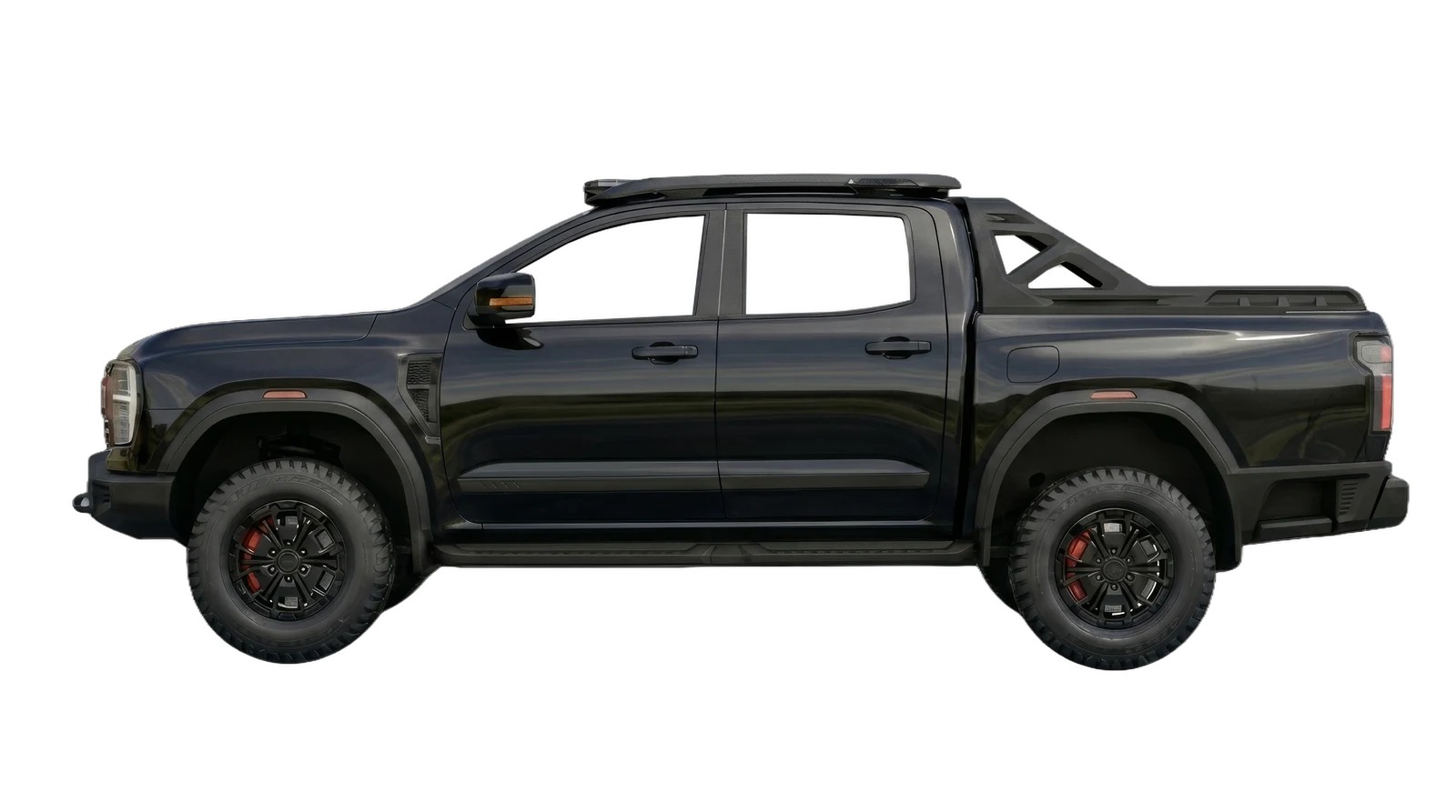 RELY R8 color negro vista lateral pickup doble cabina 4x4 Venezuela