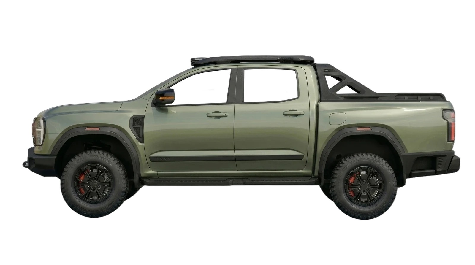 RELY R8 color verde vista lateral pickup doble cabina 4x4 Venezuela