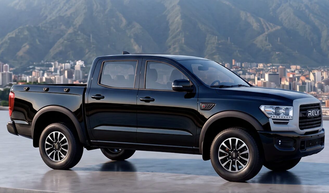RELY R7 negra en Caracas con el Avila de fondo